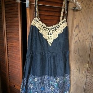 Anthropologie Eloise Dress Crochet Neckline